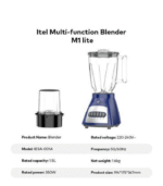 Itel Multi-function Blender 1.5L M1 Lite 350W Motor Easy Mixing